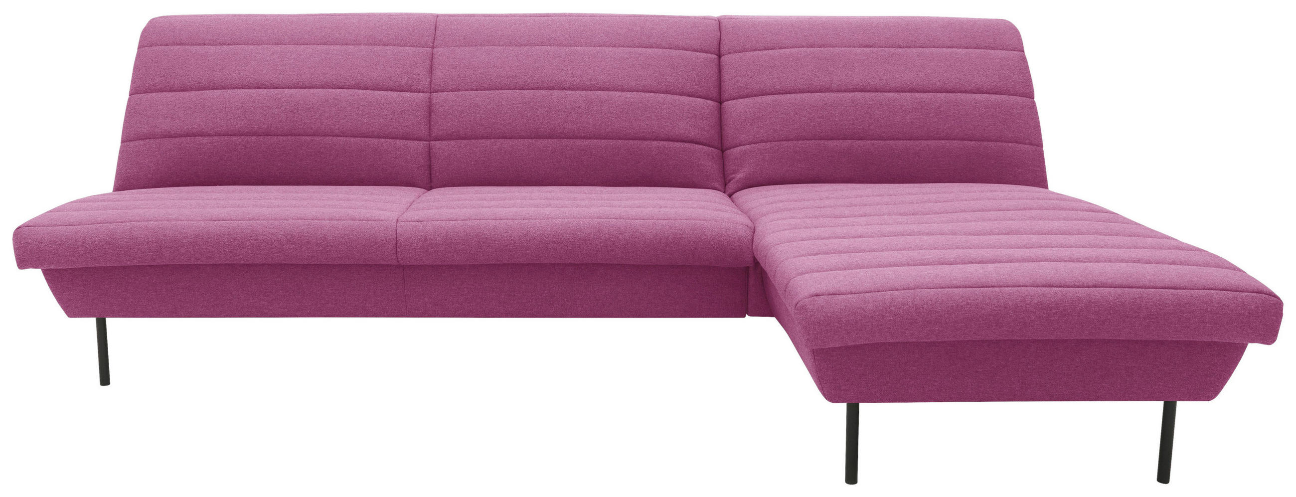 ECKSOFA Looks IX Rosa Webstoff  - Schwarz/Rosa, Design, Textil/Metall (274/92/168cm) - LOOKS by W.Joop
