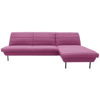 ECKSOFA Looks IX Rosa Webstoff  - Schwarz/Rosa, Design, Textil/Metall (274/92/168cm) - LOOKS by W.Joop