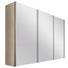 SCHWEBETÜRENSCHRANK in Eichefarben - Eichefarben/Alufarben, Design, Glas/Holzwerkstoff (300/236/68cm) - Hom`in SCHWEBETÜRENSCHRANK in Eichefarben - Eichefarben/Alufarben, Design, Glas/Holzwerkstoff (300/236/68cm) - Hom`in