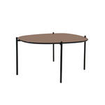 BEISTELLTISCH in Metall, Glas, Holzwerkstoff 93/53,5/50,7 cm  - Graubraun/Schwarz, LIFESTYLE, Glas/Holzwerkstoff (93/53,5/50,7cm) - Ambia Home