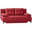 SCHLAFSOFA Flachgewebe Rot  - Rot/Hellgrau, MODERN, Textil/Metall (197/88/89cm) - Novel