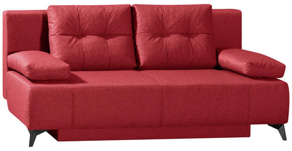 SCHLAFSOFA Flachgewebe Rot  - Rot/Hellgrau, MODERN, Textil/Metall (197/88/89cm) - Novel