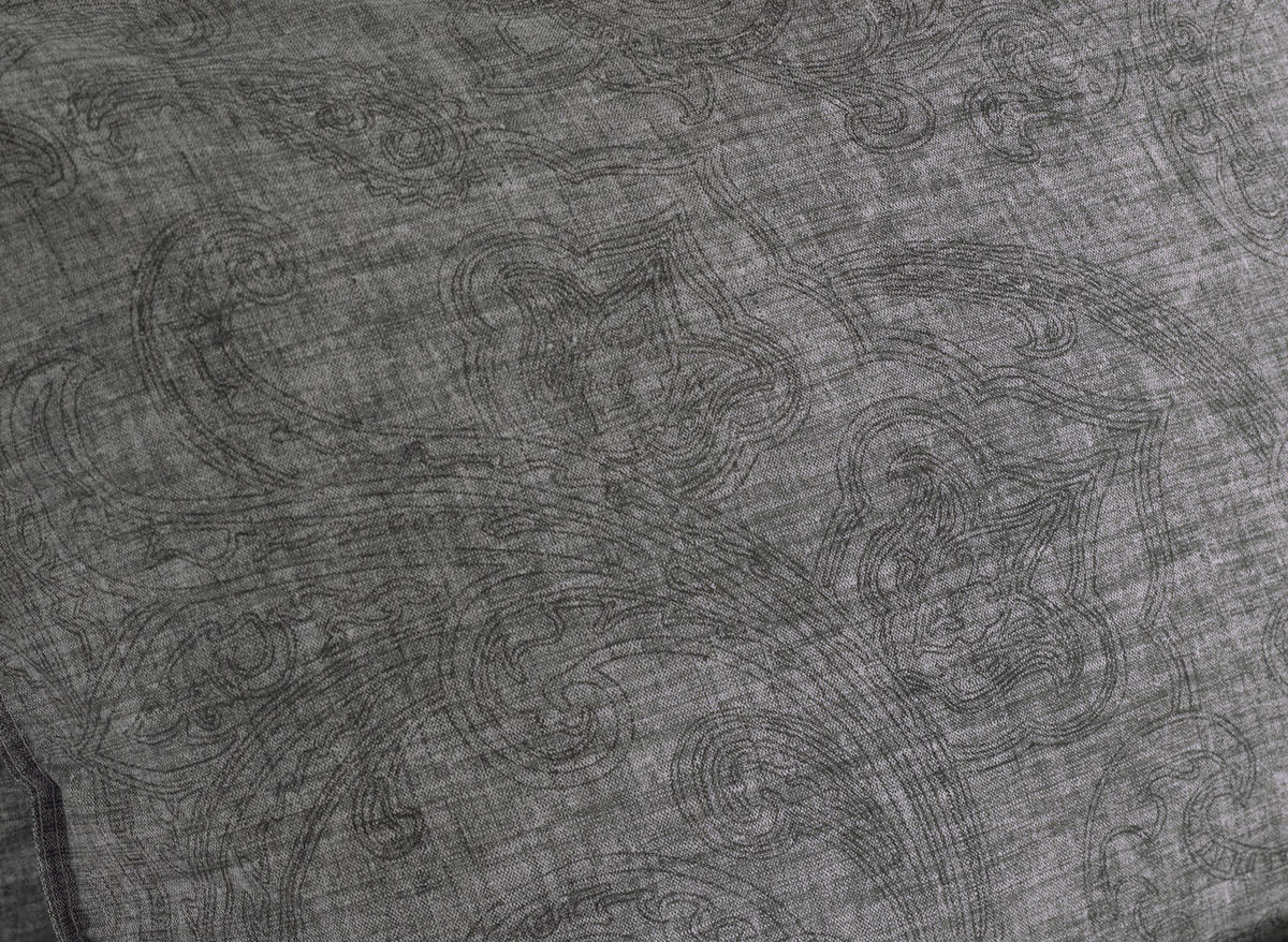 BETTWÄSCHE 2-teilig Paisley-di-Lino Renforcé 135/200 cm  - Dunkelgrau, Basics, Textil (135/200cm)