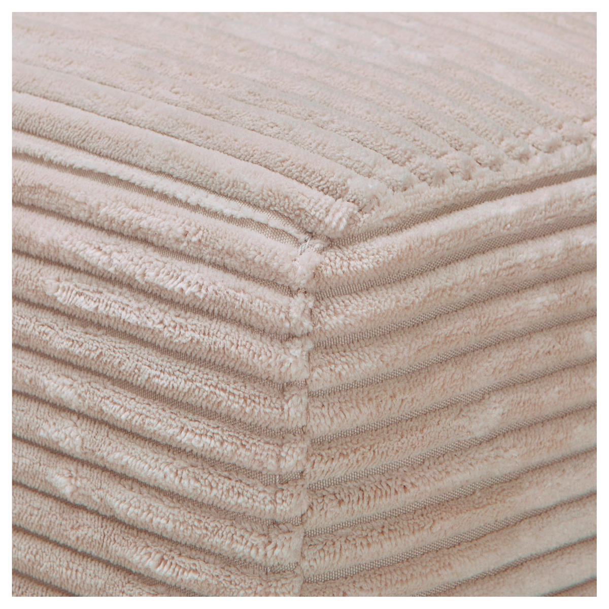 ECKSOFA in Cord Taupe  - Taupe/Schwarz, Design, Kunststoff/Textil (224/265cm) - Hom`in