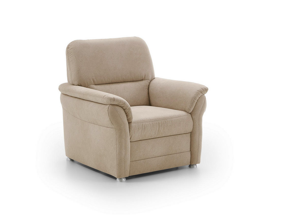 FOTEL - bézs, Konventionell, textil/fém (88/96/89cm) - Beldomo Comfort