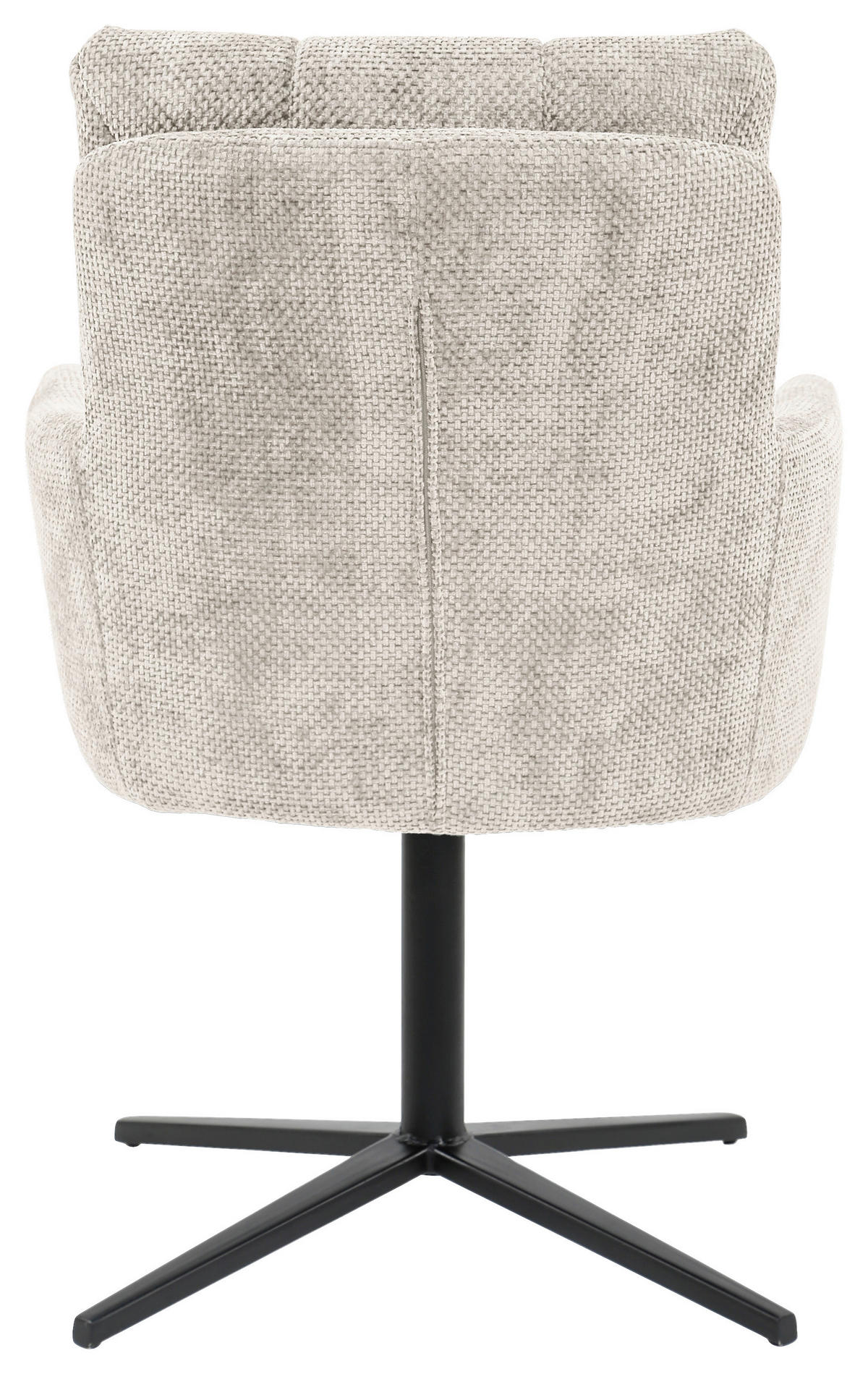 KAROSSZÉK fekete, bézs  - bézs/fekete, Design, textil/fém (61/91,5/66cm) - Stylife