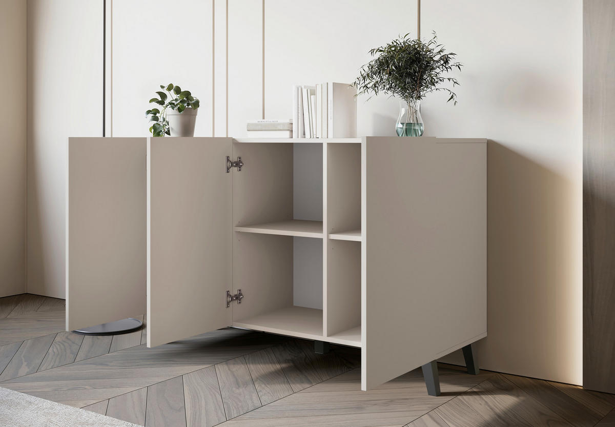 SIDEBOARD  in 120/76/39 cm  - Kaschmir/Beige, Design, Holzwerkstoff/Kunststoff (120/76/39cm) - Livetastic