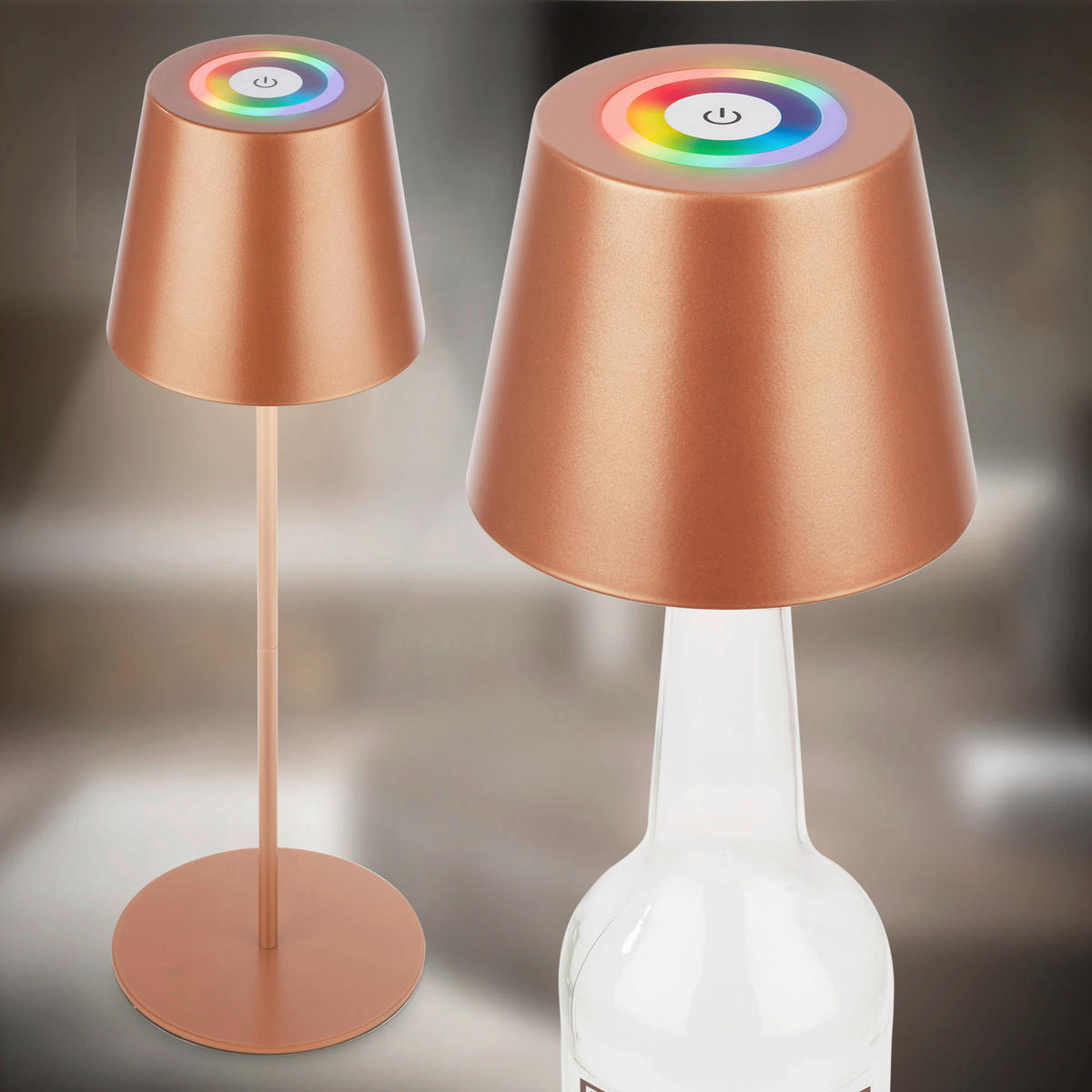 PUNJIVA STONA LAMPA - bronzana, Dizajnerski, plastika (12/36cm)