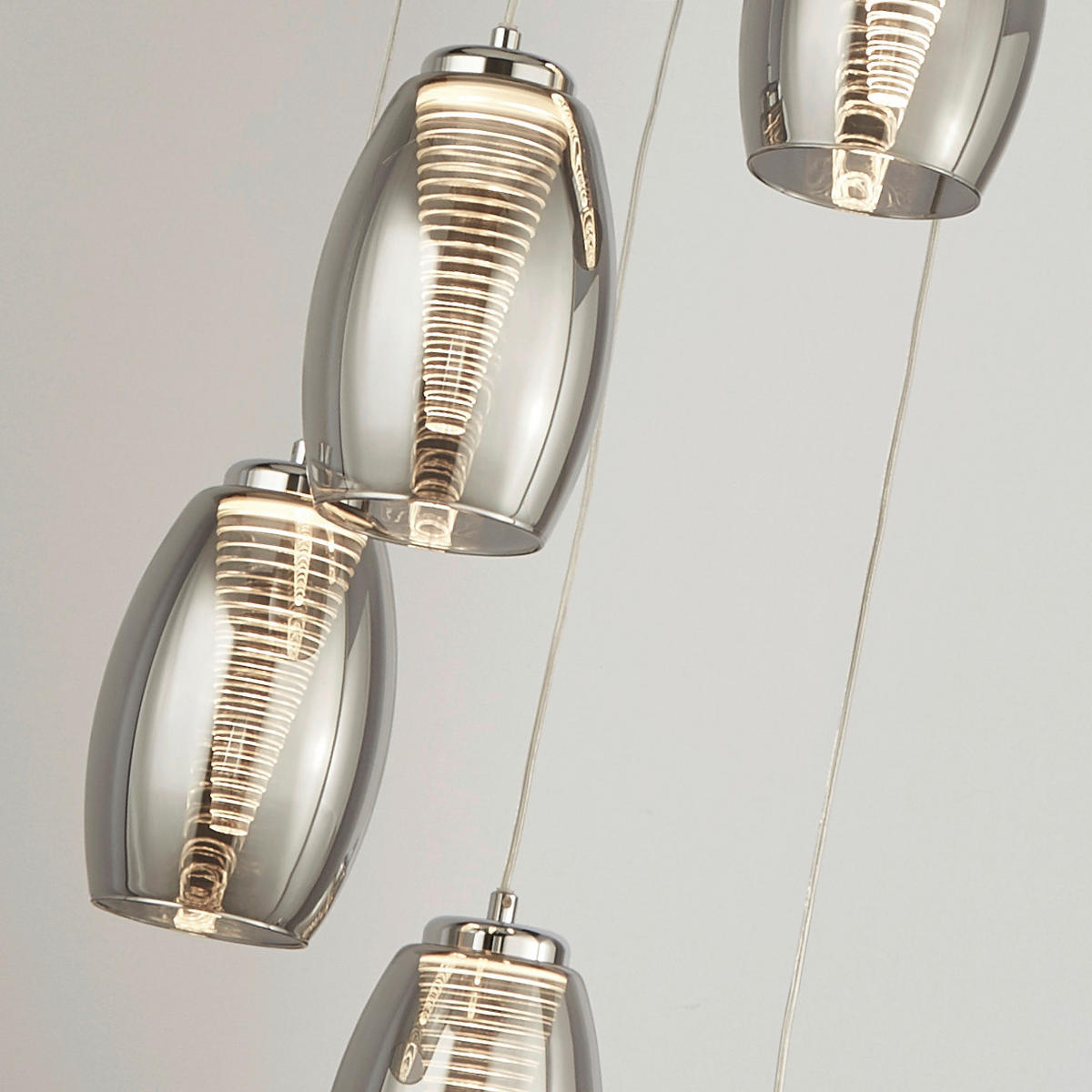 LED-HÄNGLAMPA 35/150 cm  - kromfärg, Design, metall/glas (35/150cm)