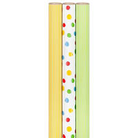 GESCHENKPAPIER  - Türkis/Gelb, Basics, Papier (4,5/70cm)