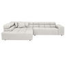 ECKSOFA Beige Flachgewebe  - Beige/Schwarz, Design, Kunststoff/Textil (213/317cm) - Hom`in