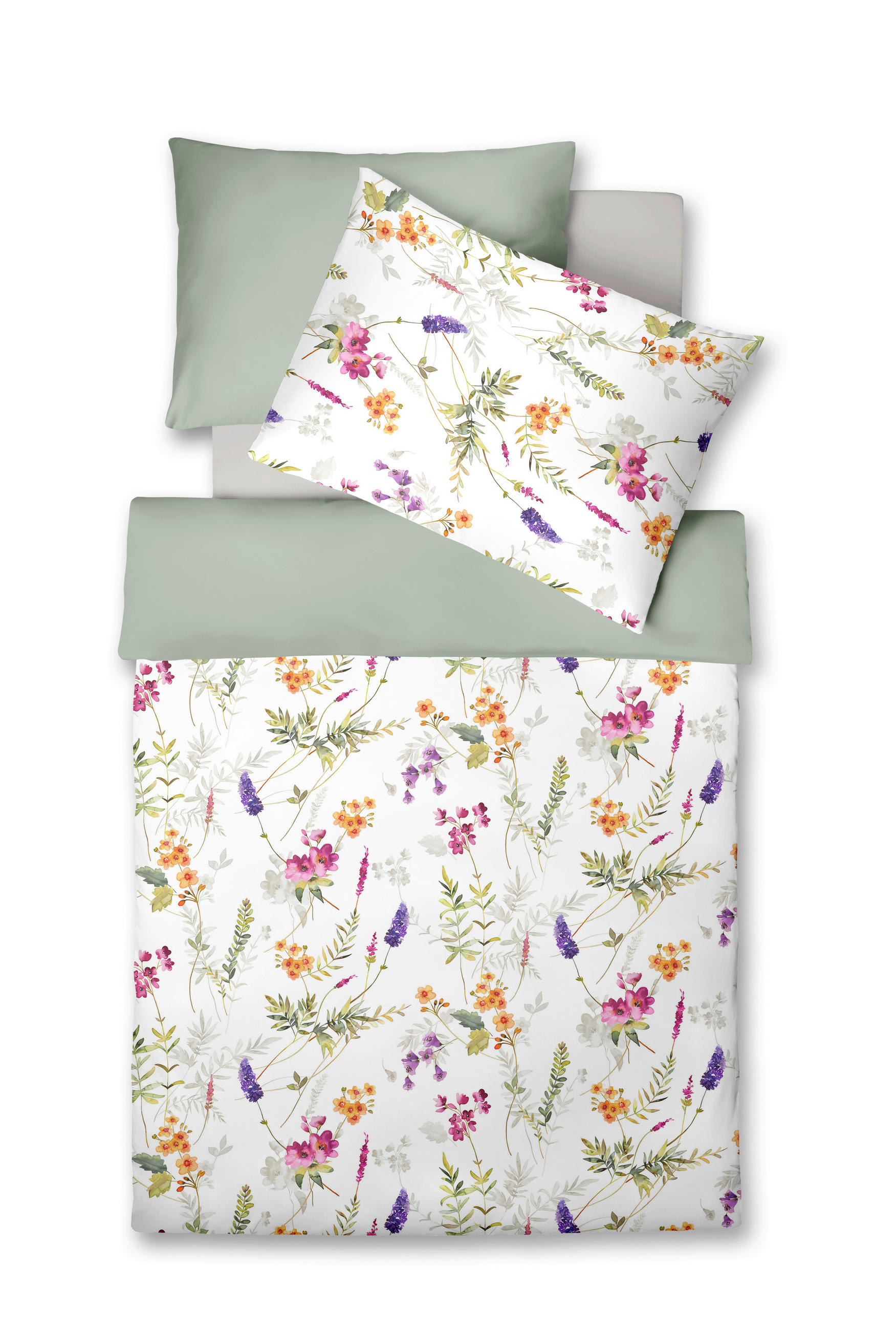 ÁGYNEMŰHUZAT-GARNITÚRA 140/200 cm  - lila/világosszürke, Basics, textil (140/200cm) - Fleuresse