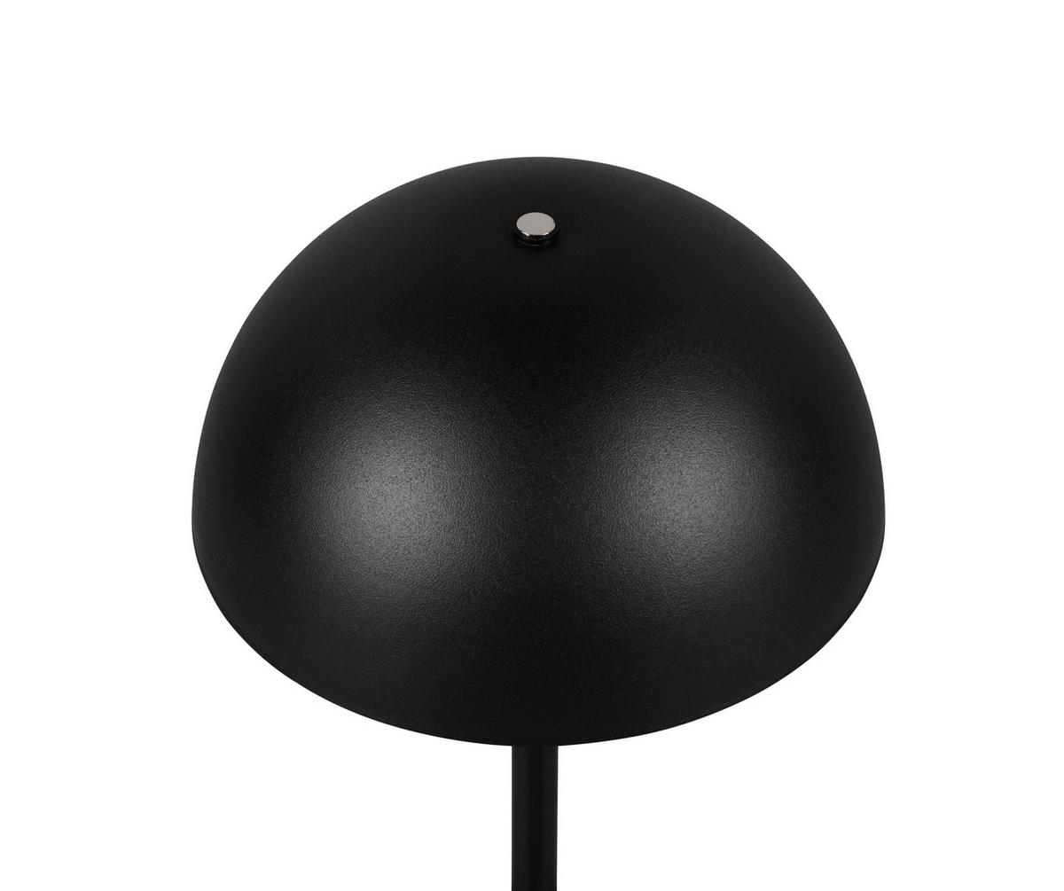 AKKU-TISCHLEUCHTE - Schwarz, Trend, Metall (13/21cm)