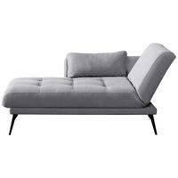 RÉCAMIERE Grau  - Schwarz/Grau, KONVENTIONELL, Textil/Metall (200/85/106cm) - Novel