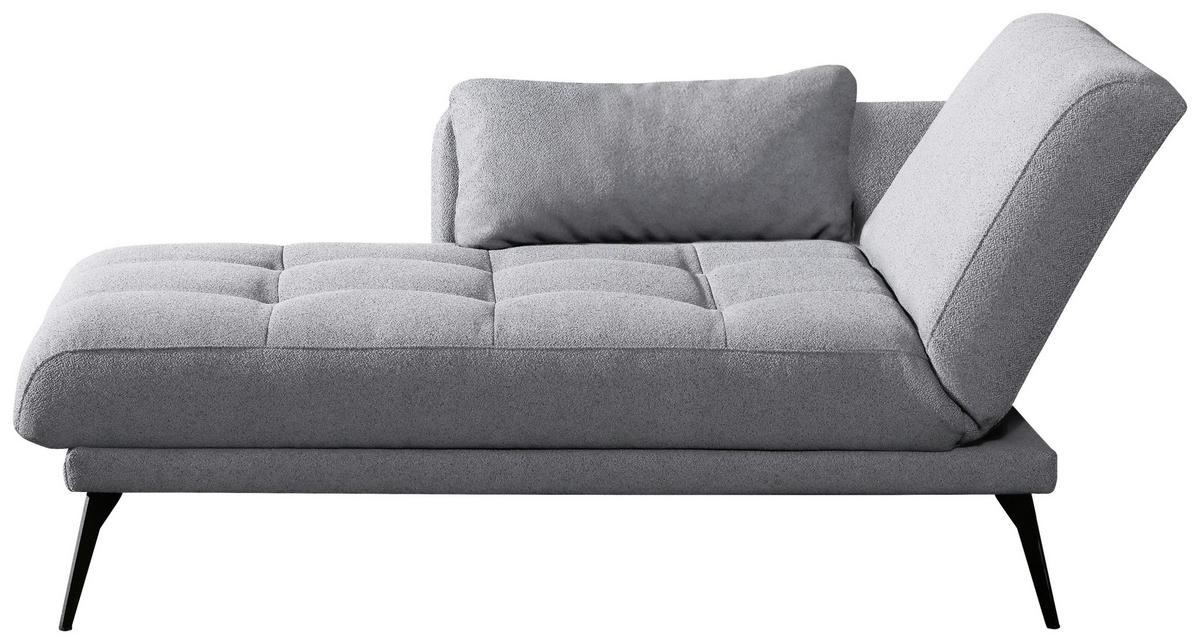 RÉCAMIERE Grau  - Schwarz/Grau, KONVENTIONELL, Textil/Metall (200/85/106cm) - Novel