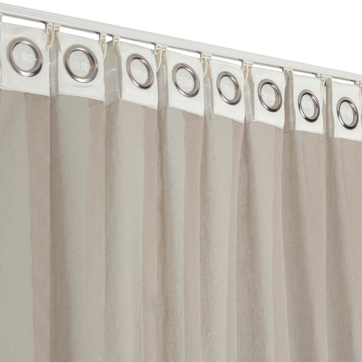 FERTIGVORHANG  halbtransparent   140/240 cm  - Beige, Basics, Textil (140/240cm)