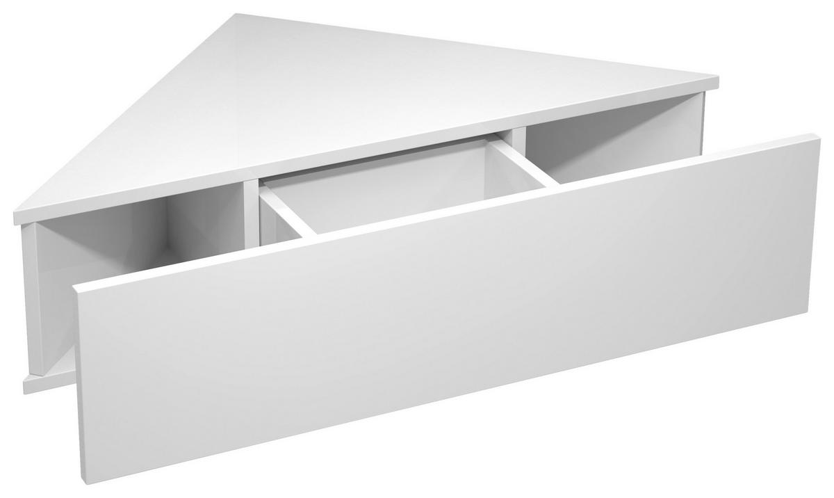 SÄNGBORD i vit  - vit, Modern, trämaterial (60/15/42,4cm) - MID.YOU