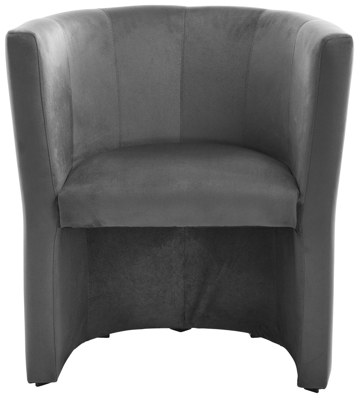 FOTEL - fekete/antracit, Design, műanyag/textil (68/76/60cm) - Carryhome