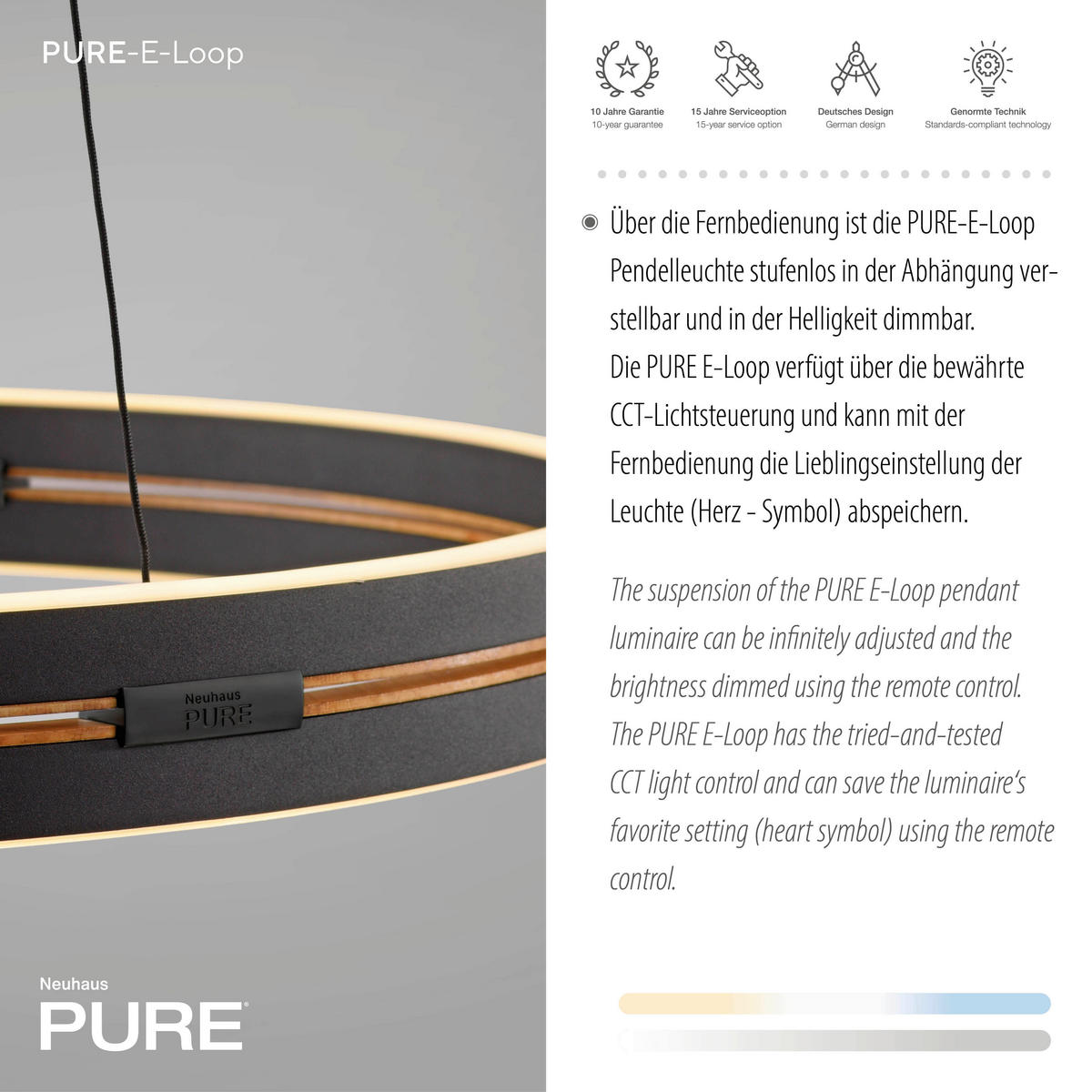 ZÁVĚSNÉ LED SVÍTIDLO, 50/50/350 cm  - černá, Basics, kov (50/50/350cm) - Neuhaus PURE