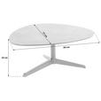 COUCHTISCH Glaskeramik 84/77/34 cm oval Schwarz  - Schwarz, Design, Glas/Metall (84/77/34cm) - Carryhome