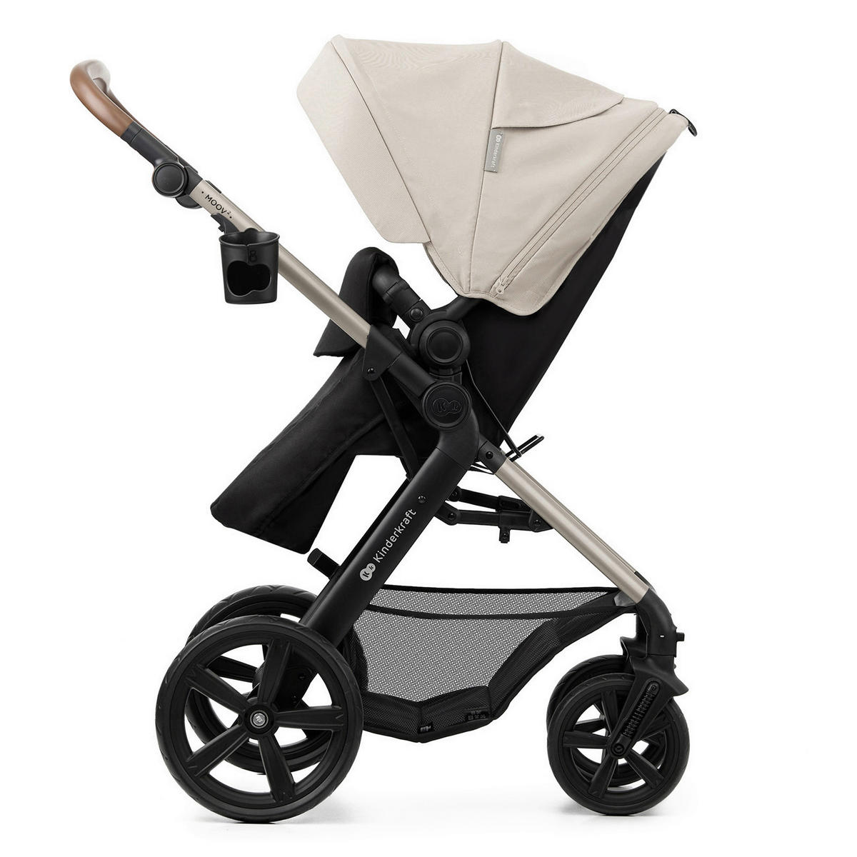 KINDERWAGENSET Moov 2 3in1 EVA WHEELS  - Schwarz/Grau, Basics, Textil/Metall (60/86,5/106cm) - Kinderkraft