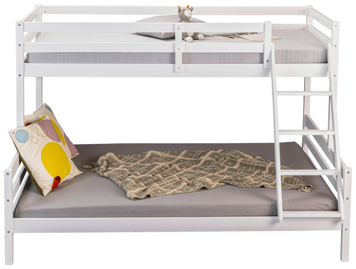 ETAGENBETT 90-140/200 cm Weiß  - Naturfarben/Weiß, MODERN, Holz (90-140/200cm) - MID.YOU