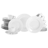 KOMBISERVICE Rokoko weiss 30-teilig  - Weiß, Basics, Keramik - Creatable
