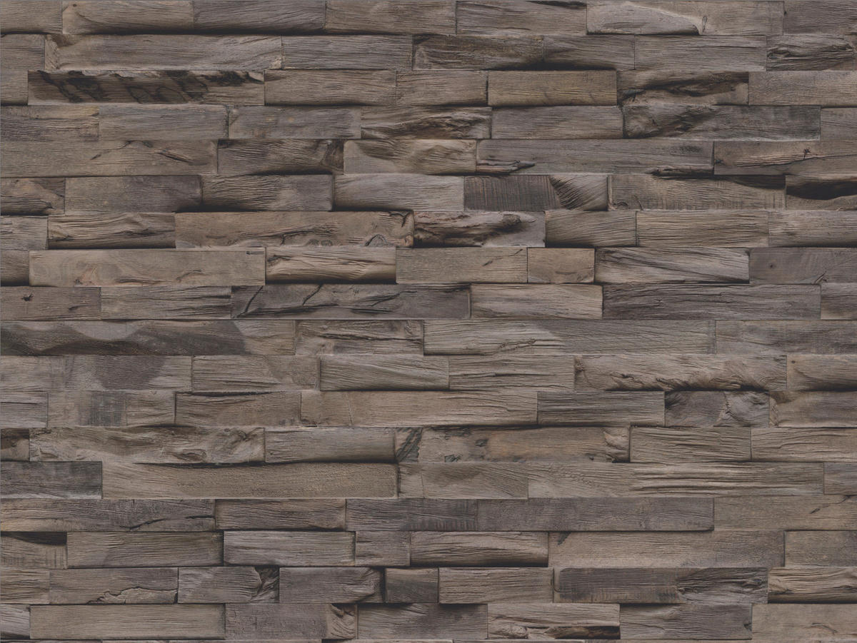 WANDVERKLEIDUNG 11 Stück  - Braun, Basics, Holz (61/15/2cm)