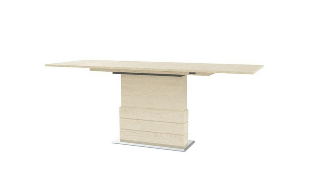 MATBORD 200-280/100/64-110 cm massivt trä  trä utdragbar, justerbar höjd, finns i olika träslag rektangulär ek Bianco  - ek Bianco, Klassisk, trä (200-280/100/64-110cm) - Skovby