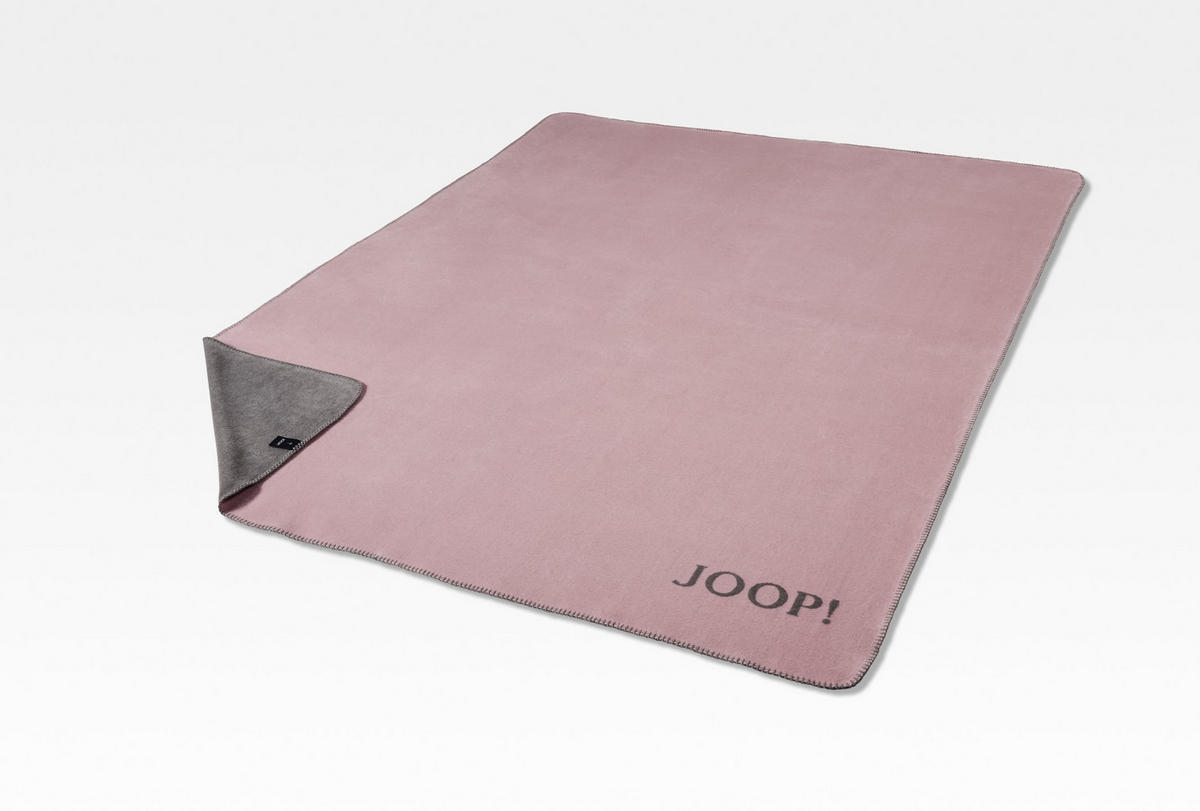 WOHNDECKE Uni Doubleface 150/200 cm  - Graphitfarben/Rosa, Basics, Textil (150/200cm) - Joop!