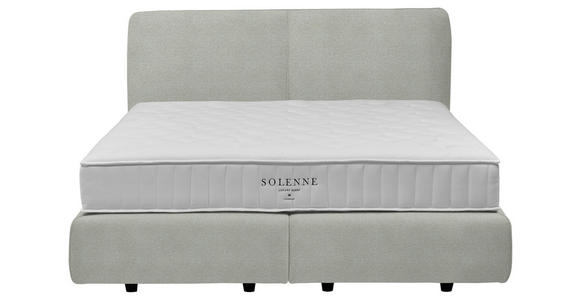 BOXSPRINGBETT 160/200 cm  in Hellgrau  - Hellgrau/Schwarz, Design, Kunststoff/Textil (160/200cm) - Johann Jakob