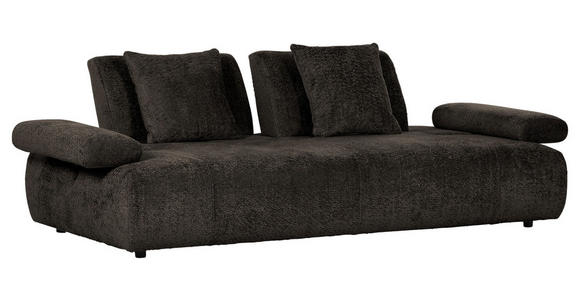 SCHLAFSOFA Chenille Anthrazit - Anthrazit/Schwarz, KONVENTIONELL, Kunststoff/Textil (235-255/80/116-138cm) - Carryhome