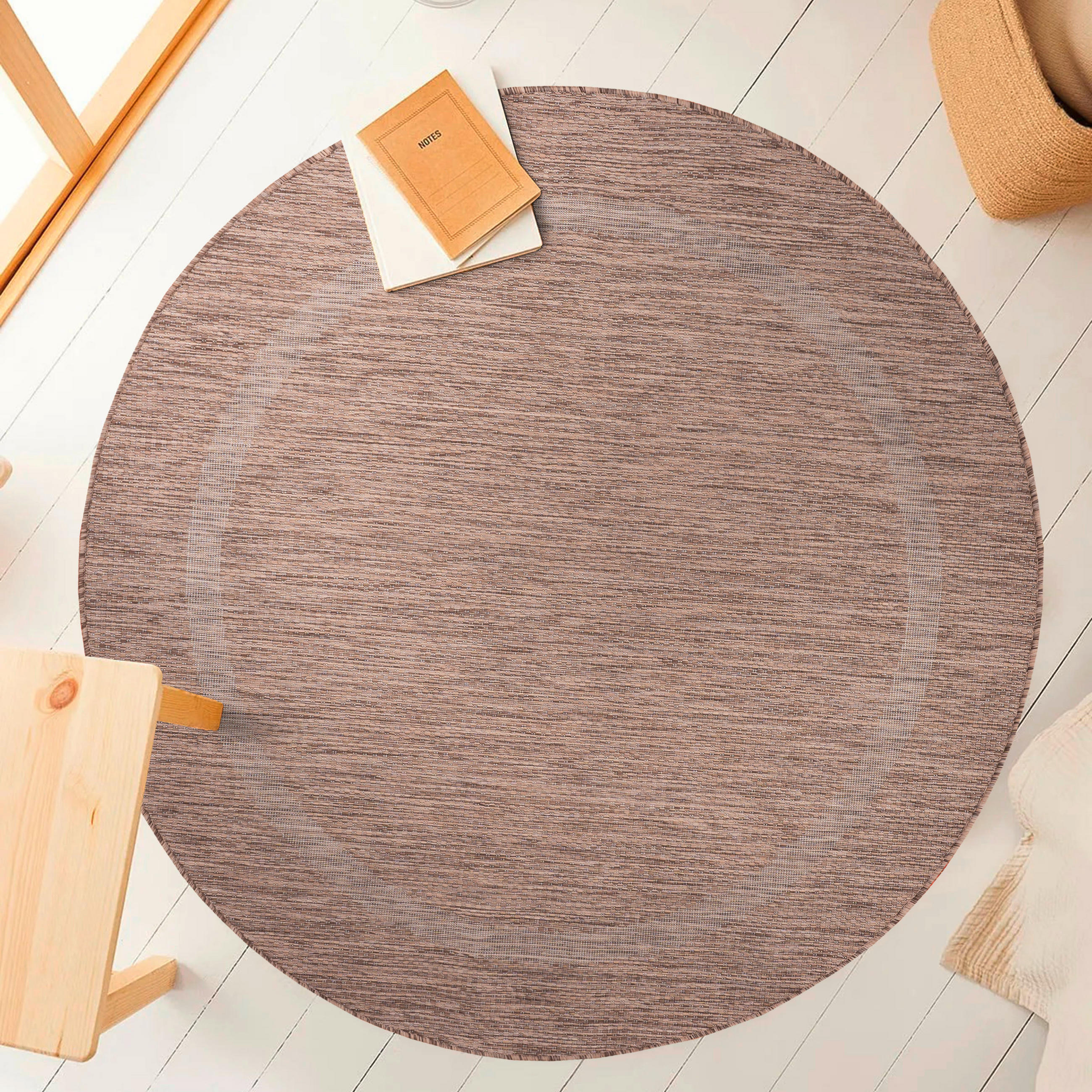 FLACHWEBETEPPICH 160/160 cm Relax Braun  - Braun, Basics, Textil (160/160cm) - Novel