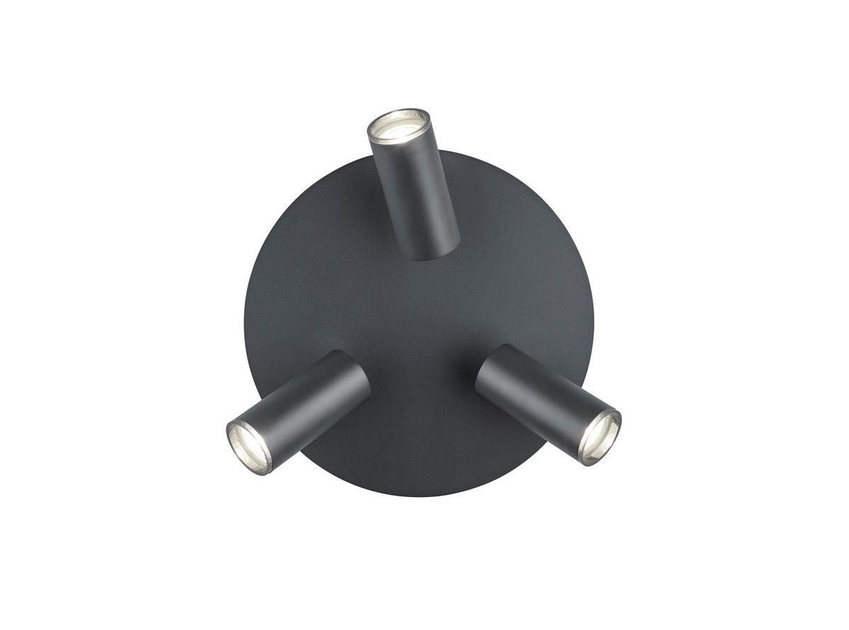 DECKENLEUCHTE 35/20 cm  - Schwarz, KONVENTIONELL, Metall (35/20cm) - Hell