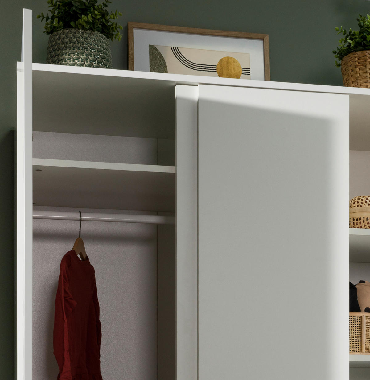 DREHTÜRENSCHRANK 3-türig Weiß  - Weiß, Basics, Holzwerkstoff (120/191/55cm) - MID.YOU