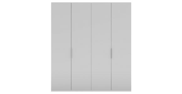 DREHTÜRENSCHRANK 200/223/62 cm 4-türig Grau, Weiß - Alufarben/Weiß, KONVENTIONELL, Holzwerkstoff/Metall (200/223/62cm) - Novel
