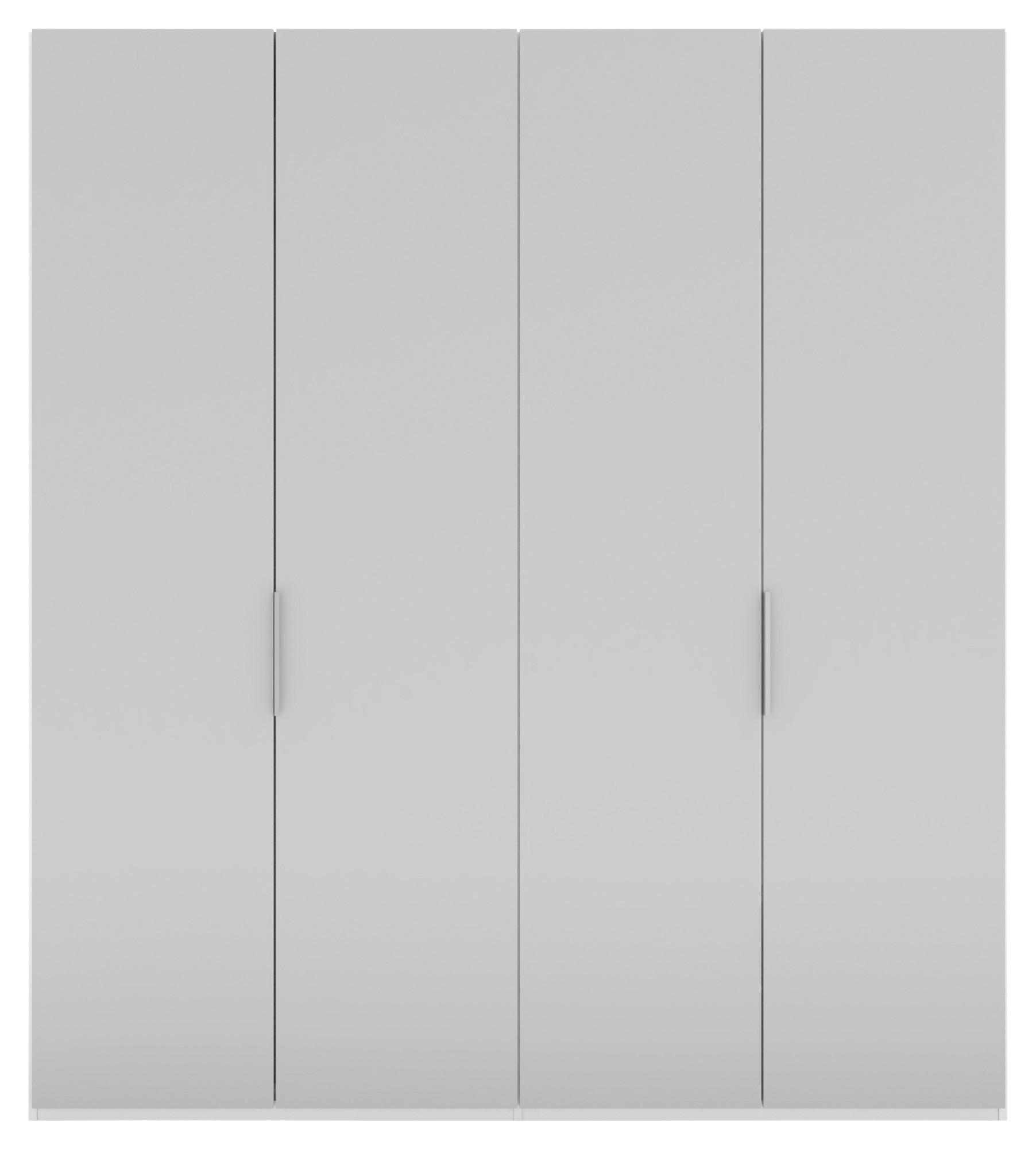 DREHTÜRENSCHRANK  in Grau, Weiß  - Alufarben/Weiß, KONVENTIONELL, Holzwerkstoff/Metall (200/223/62cm) - Visionight