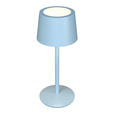 AKKU-TISCHLEUCHTE 9/22 cm  - Hellblau, Basics, Metall (9/22cm) - Novel