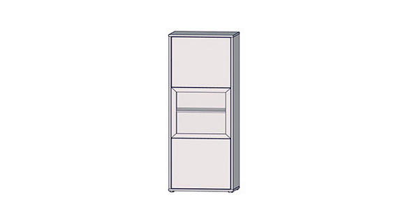 VITRINE  in Sandfarben  - Sandfarben/Grau, MODERN, Glas/Holz (64,8/179,1/44cm) - Carryhome