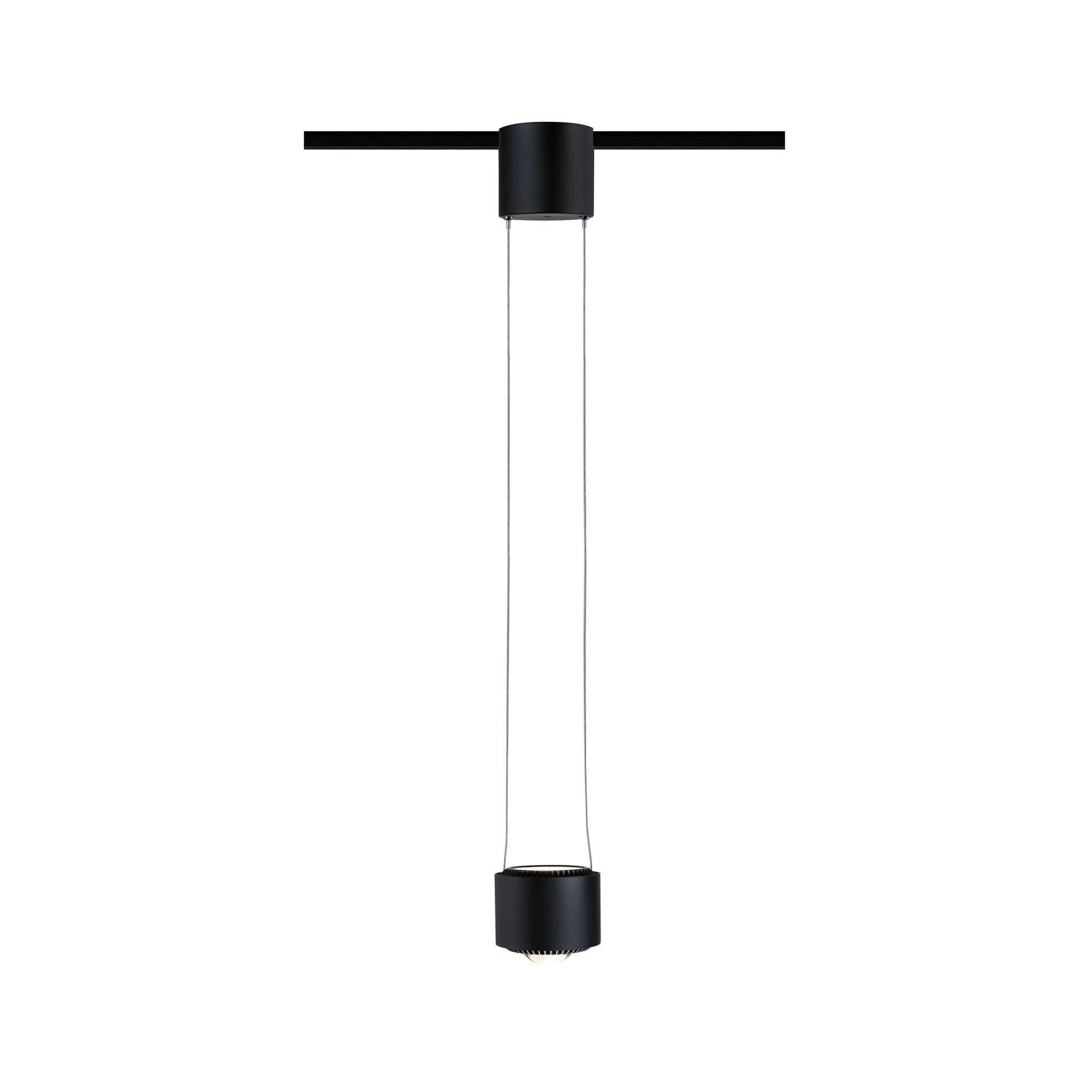 SCHIENENSYSTEM-HÄNGELEUCHTE URAIL   - Schwarz, Design, Metall (8,5cm) - Paulmann