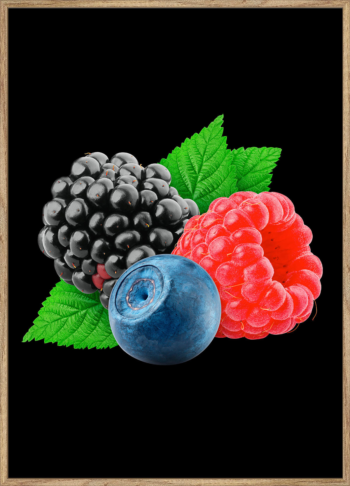 KUNSTDRUCK 51,2/71,2 cm  - Eichefarben/Multicolor, Basics, Holzwerkstoff (51,2/71,2cm) - Monee