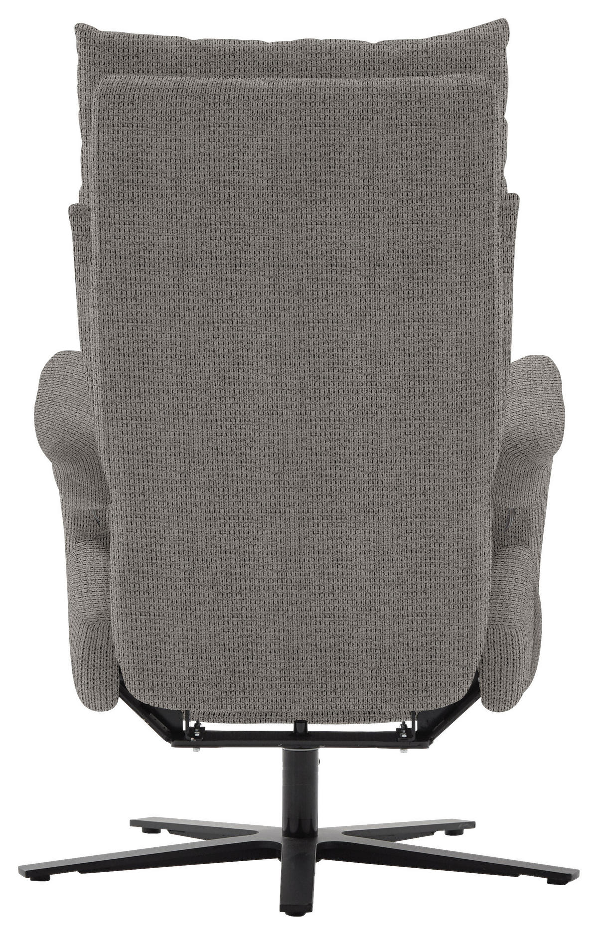 FERNSEHSESSEL in Struktur Dunkelgrau  - Dunkelgrau/Schwarz, MODERN, Textil/Metall (73/113-117/85cm) - Cantus