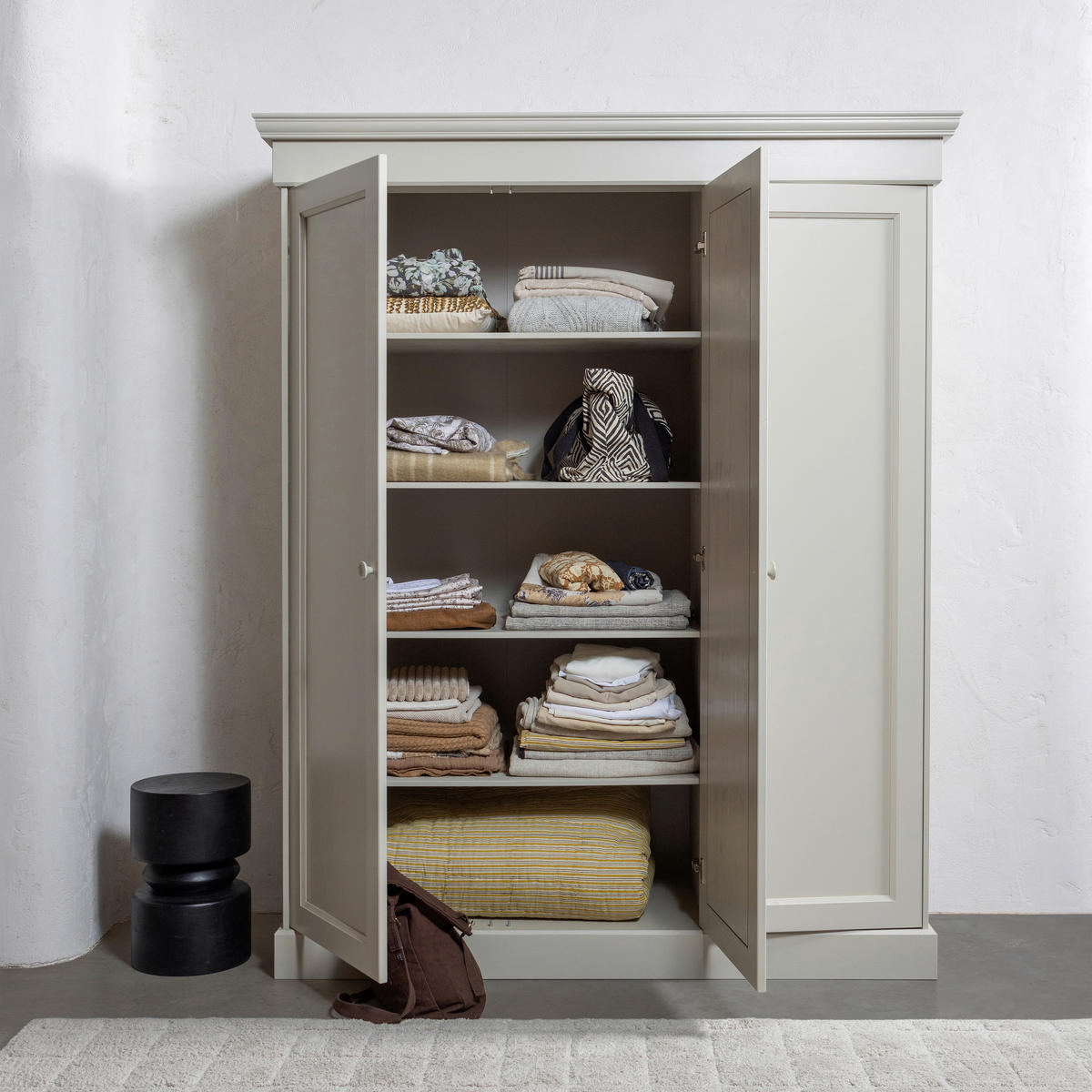 EINLEGEBODENSET 102/5/54 cm 3-teilig Olivia Grau  - Grau, Basics, Holz (102/5/54cm) - MID.YOU