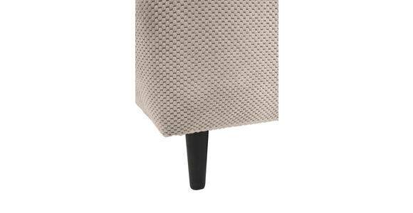 ECKSOFA Creme Chenille  - Creme/Schwarz, KONVENTIONELL, Holz/Textil (160/290cm) - Carryhome