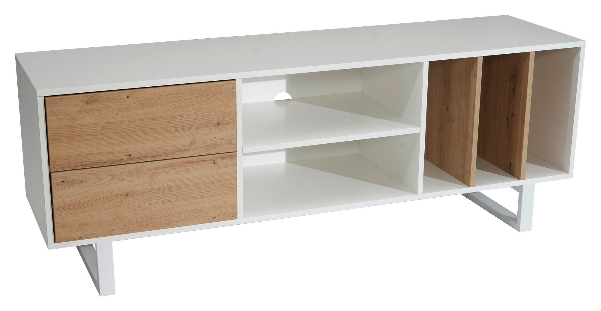 E-shop Livetastic NÍZKA KOMODA, biela, 150/55/40 cm