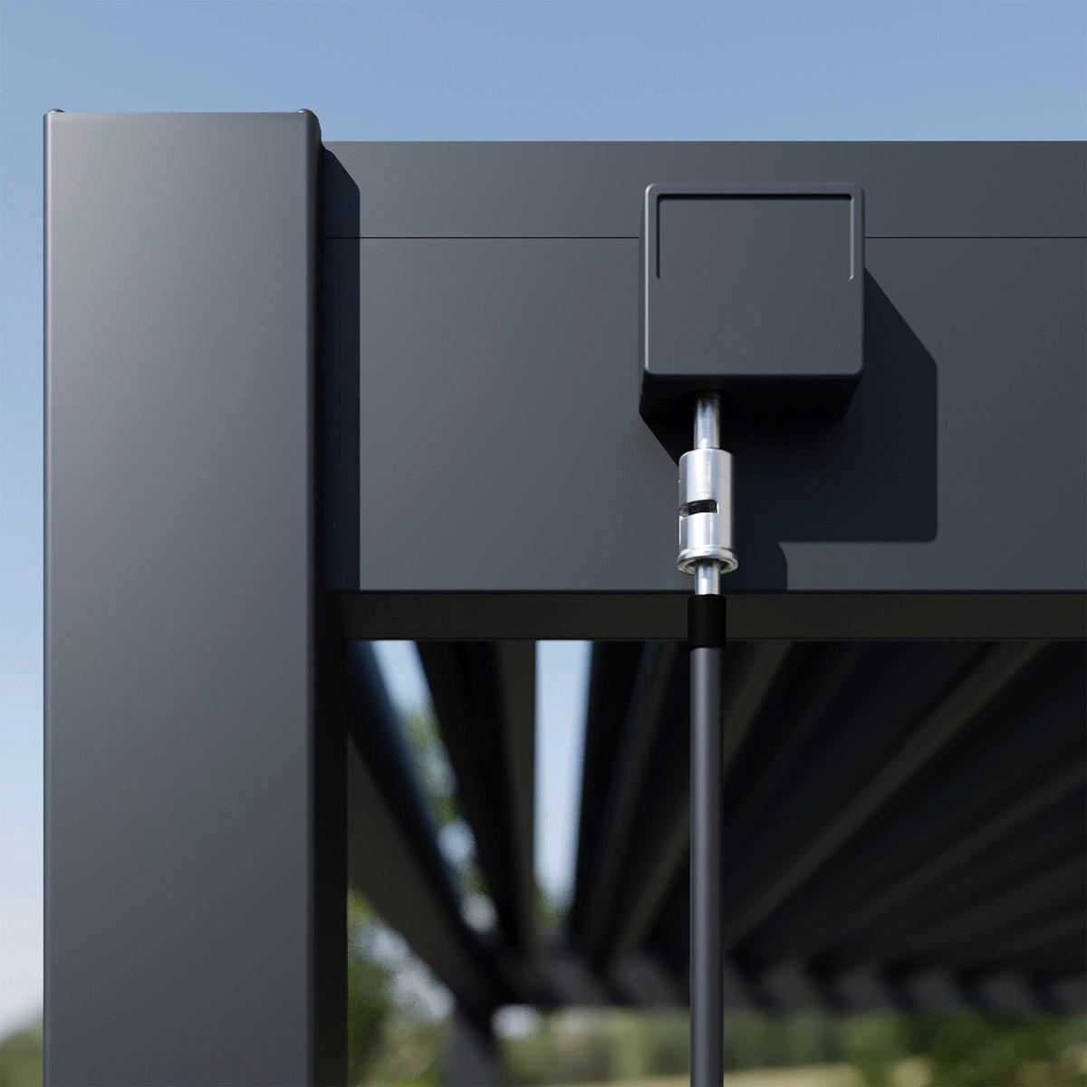 PERGOLA 300/530/255 cm Aluminium  - Graphitfarben, Basics, Metall (300/530/255cm) - Gardenson