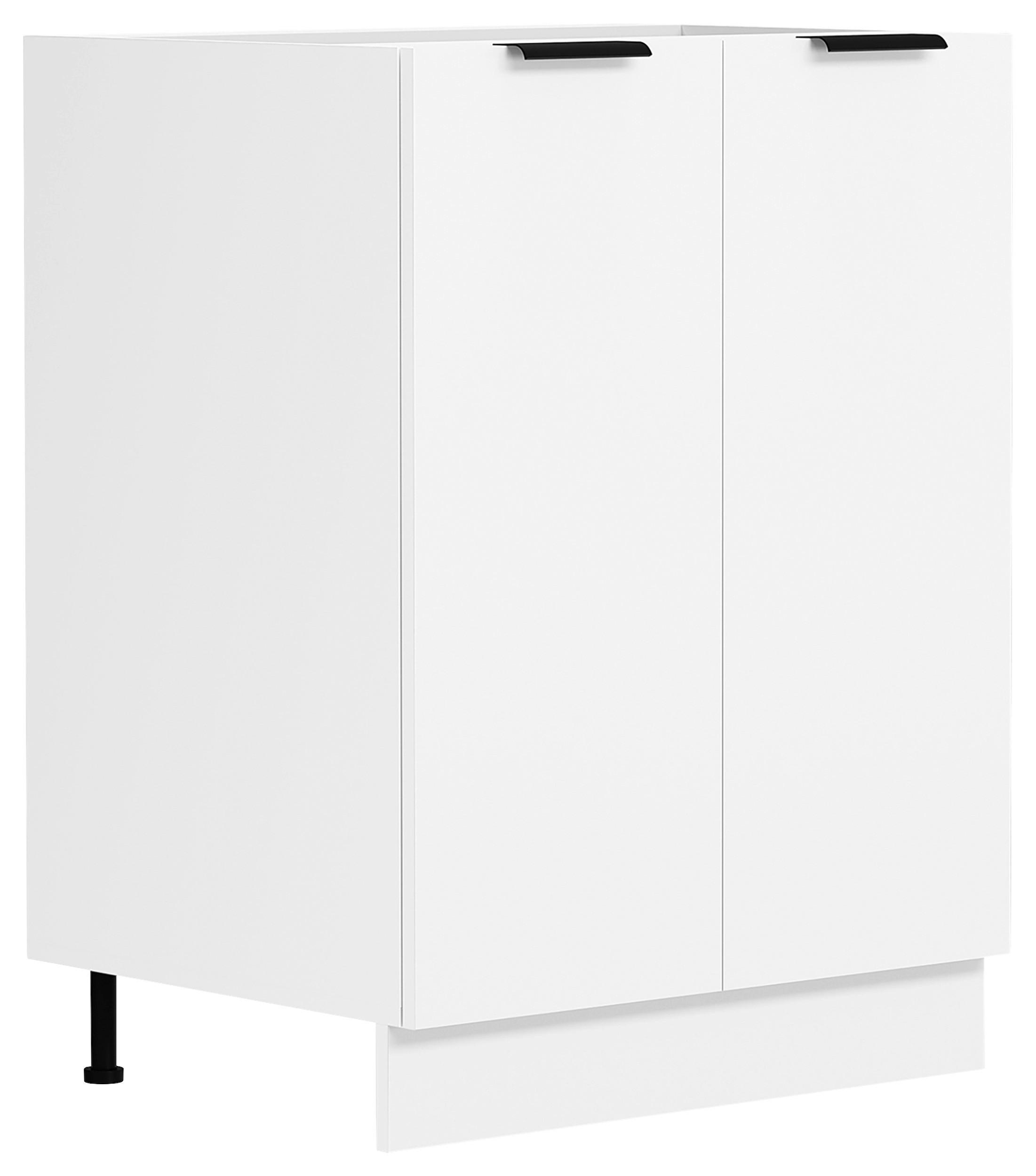 BÄNKSKÅP 60/82/46 cm  i vit  - vit/svart, Trend, trämaterial/plast (60/82/46cm) - MID.YOU