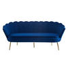 3-SITZER-SOFA in Samt Dunkelblau  - Goldfarben/Dunkelblau, MODERN, Textil/Metall (180/78/76cm) - Livetastic