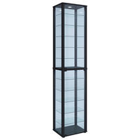 VITRINE in Schwarz  - Schwarz, Modern, Glas/Holzwerkstoff (50/227/38cm) - MID.YOU