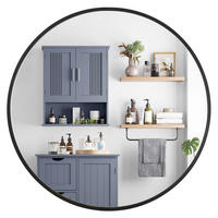 BADEZIMMERSPIEGEL 61/61/3,6 cm  - Schwarz, Trend, Glas/Metall (61/61/3,6cm) - Boxxx
